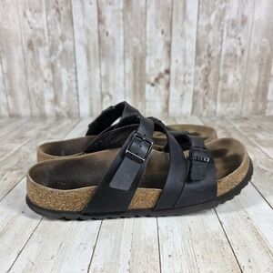 Birkenstock Leather Mayari Sandals‎ Adjustable Straps Comfort Black